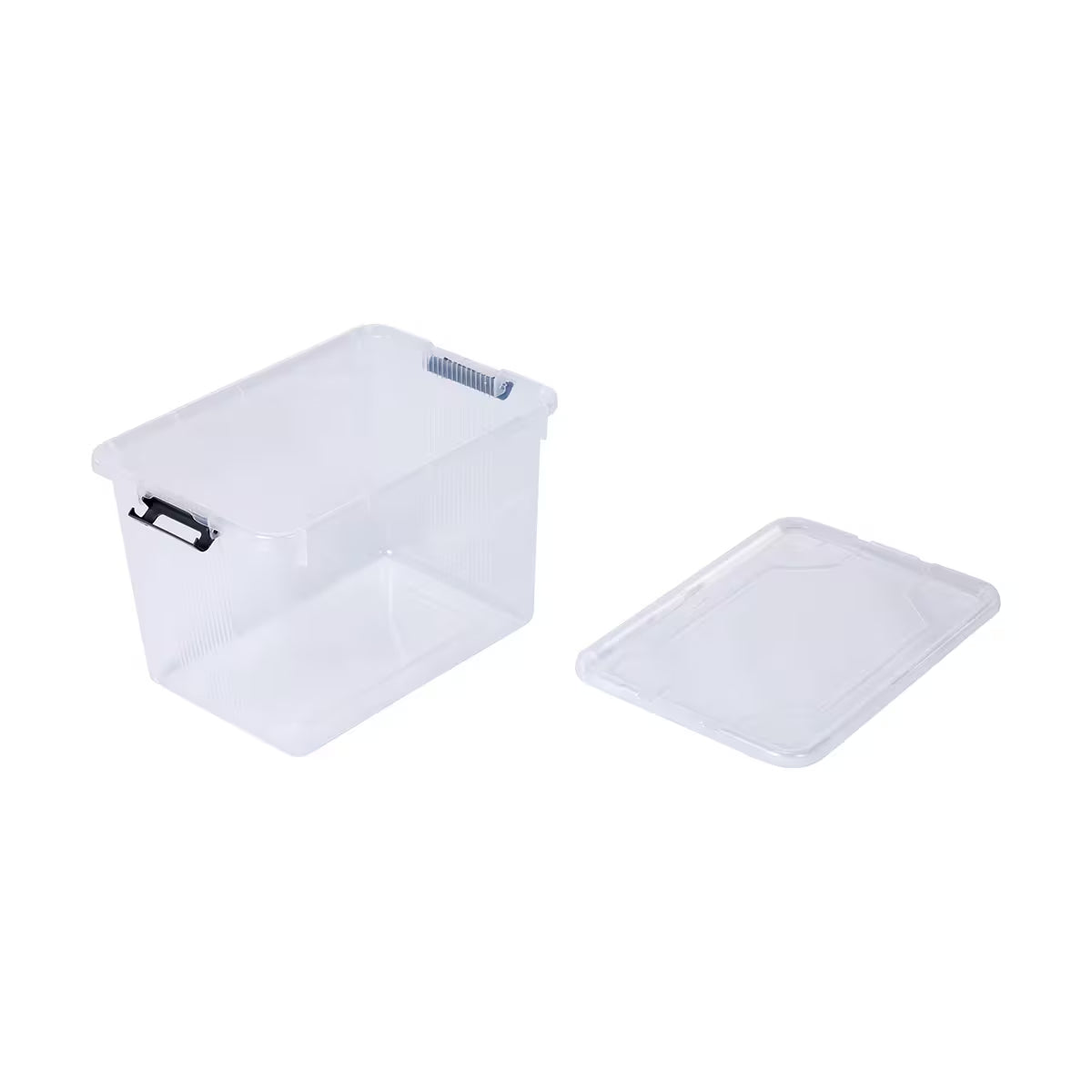 20L clear storage box with removable lid – household organisation container