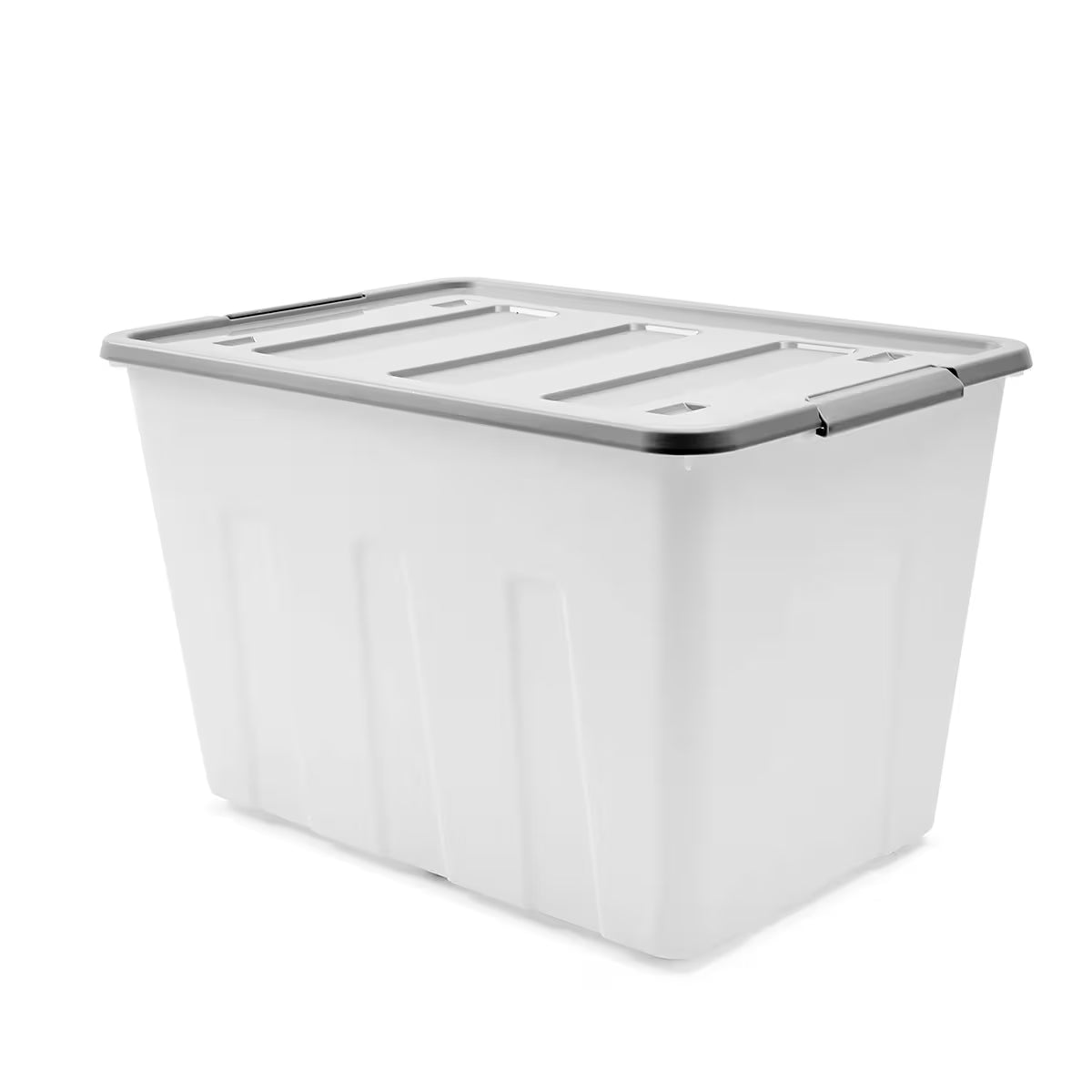 white storage box with locking