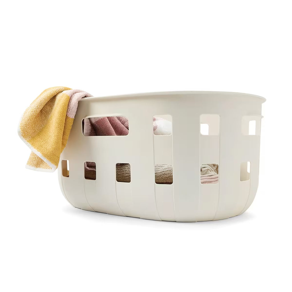 50L beige ventilated laundry basket