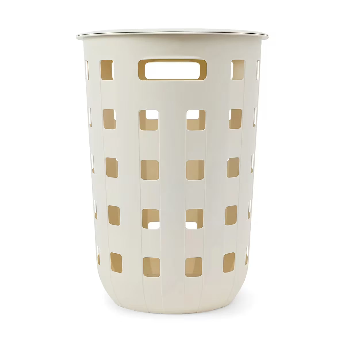 Beige trellis laundry hamper 80L
