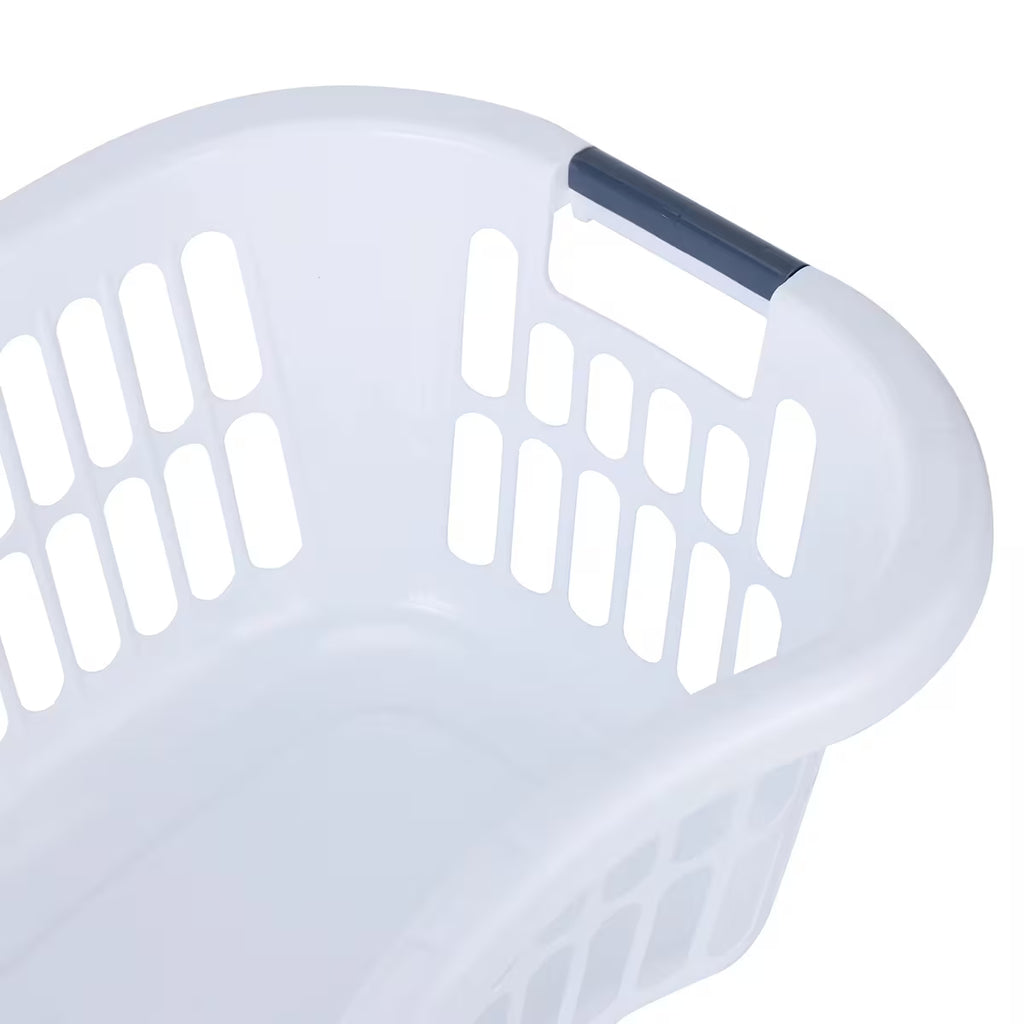 Laundry carry basket with curved shape