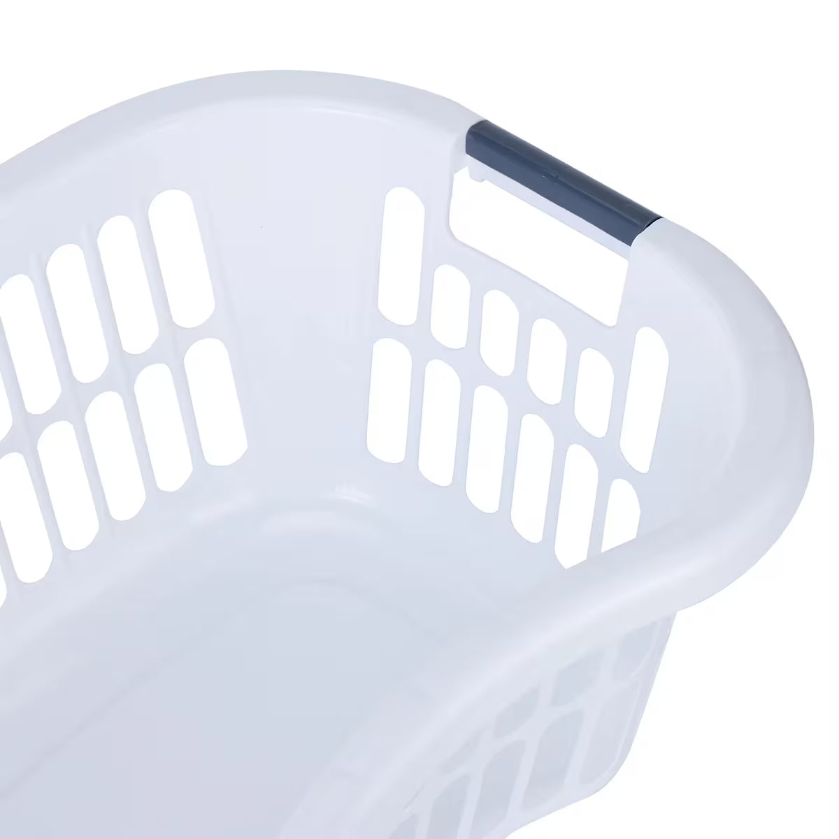 Laundry carry basket with curved shape