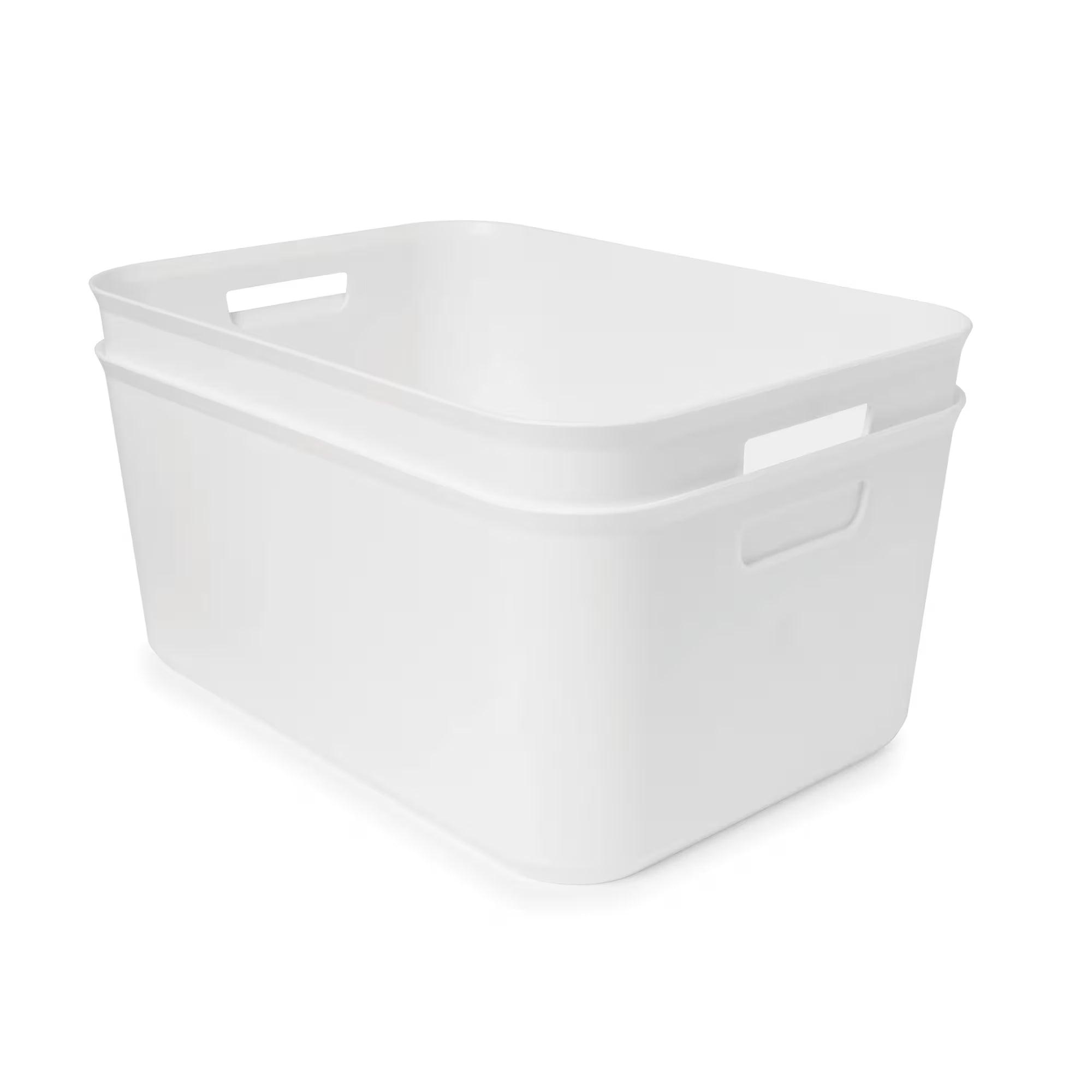 Small plastic storage tub for home organisation