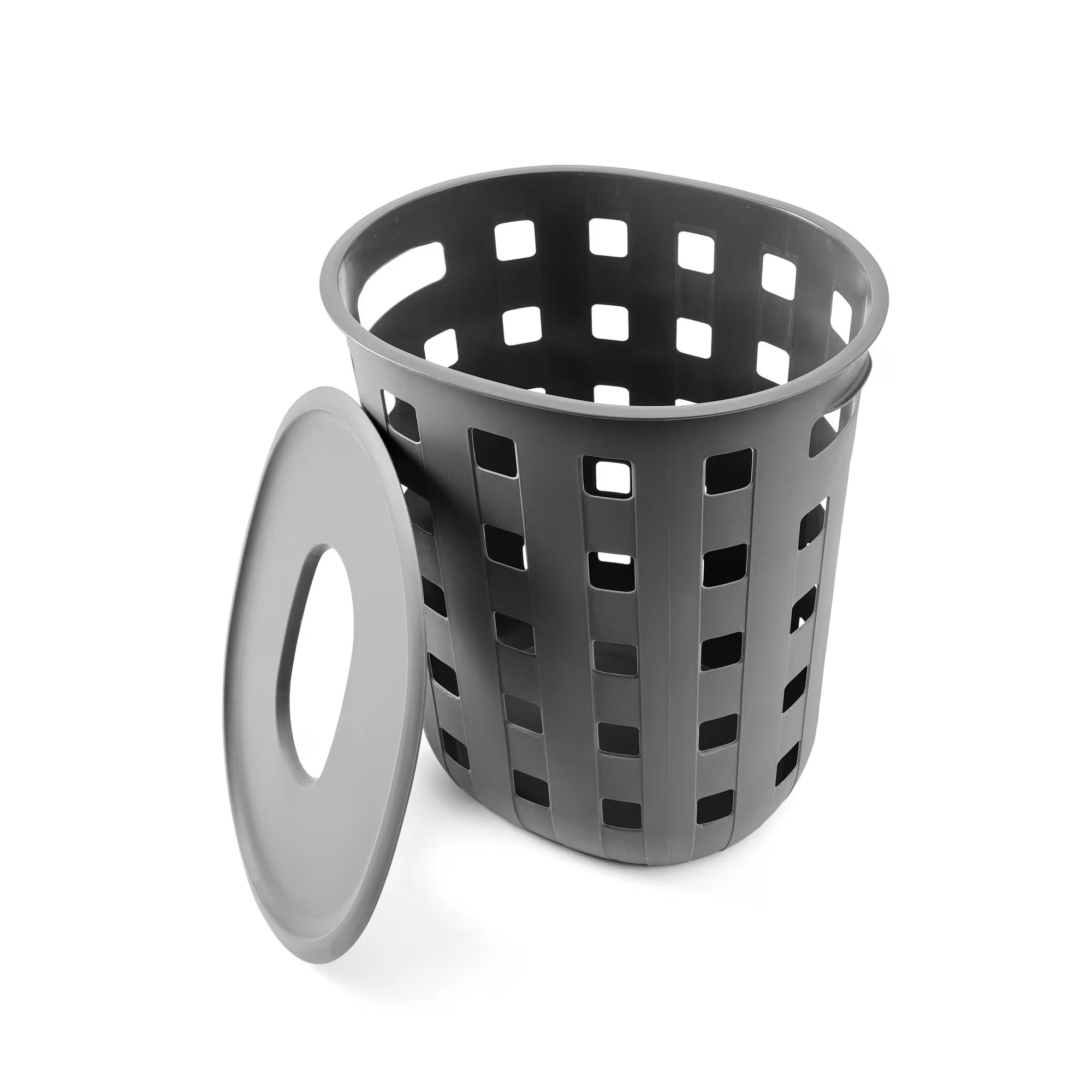 Trellis design laundry hamper charcoal